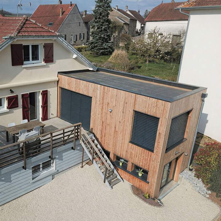 Extension de maison ossature bois Dijon