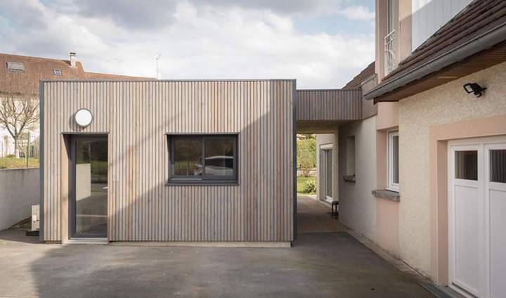 Extension de maison ossature bois, Longvic