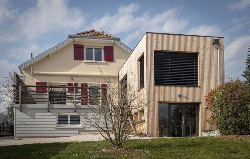 Extension de maison ossature bois Besançon